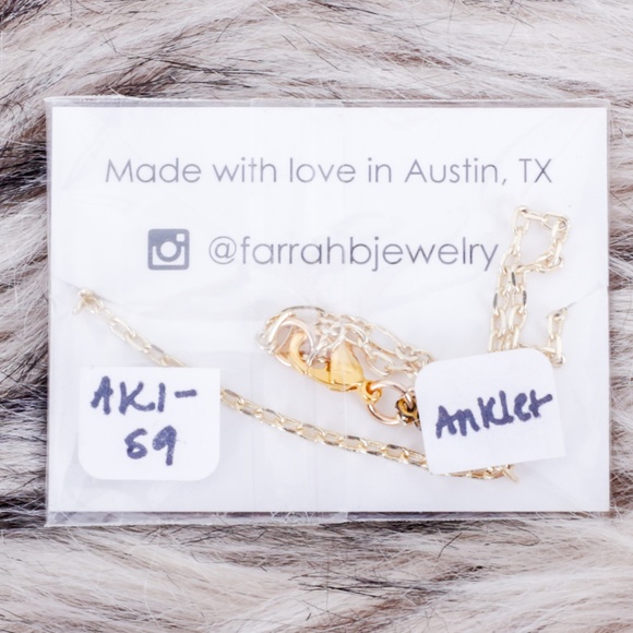 NWT Farrah B Gold Plated Star Anklet - Picture 2 of 2